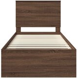  Krevetna konstrukcija s uzglavljem Smeđi hrast 90 x 200 cm | shoptok.hr