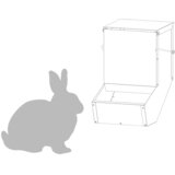  Hranilica za zečeve Srebrno 17,5 x 26 x 28,5 cm Cinkani čelik | shoptok.hr