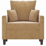  Fotelja smeđa 60 cm baršunasta | shoptok.hr