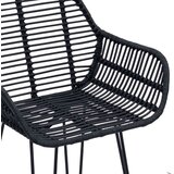  Barski stolac 2 pcs Crna 55 x 52 x 92 cm Ratan i čelik | shoptok.hr