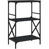  Regal za knjige s 3 razine crni 59x35x90,5 cm konstruirano drvo | shoptok.hr