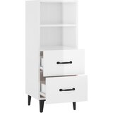  Komoda sjajna bijela 34,5x34x90 cm od konstruiranog drva | shoptok.hr