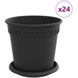  Saksije za biljke 24 pcs Crna Ø 17 x 14 cm Plastika | shoptok.hr