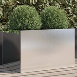 Maison Chic Cvetlično korito - Cvetlični Lonec srebrno 62x40x39 cm nerjaveče jeklo, (21788614) | Shoptok.si