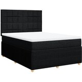  Krevet s oprugama i madracem crni 140x200 cm od tkanine | shoptok.hr