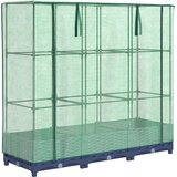  Povišena gredica s pokrovom za staklenik izgled ratana 120x40x123 cm | shoptok.hr