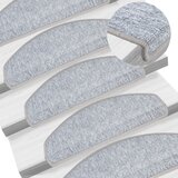  Otirači za stepenice 15 kom svijetlosivi 65 x 24 x 4 cm | shoptok.hr