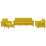  4-dijelni set sofa s jastucima žuti baršunasti | Eponuda.com