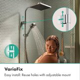Hansgrohe 28747000 Activera Q 290/180 EcoSmart 1jet armatura za tuš s tuš setom | Shoptok.si