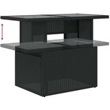  7-delna vrtna sofa garnitura z blazinami Črna Poli ratan, (22093098) | Shoptok.si