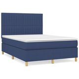  The Living Store Box spring postelja z vzmetnico modra 140x200 cm blago - Box Spring Postelja, (21454874) | Shoptok.si