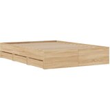  Okvir za krevet s ladicama boja hrasta 120x190 cm drveni | shoptok.hr
