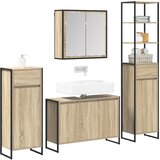  Set namještaja za kupaonicu Sonoma hrast Konstruirano drvo | shoptok.hr