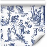  Tapeta - Blue antique – a delicate pattern with Greek and botanical motifs 49x1000 Samoljepljiva | shoptok.hr