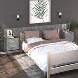  Zidni noćni ormarići 2 kom boja sivog hrasta sonome | shoptok.hr