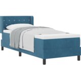 Box Postelja z vzmetnico Temno modra 80x200 cm Žamet, (22049991) | Shoptok.si