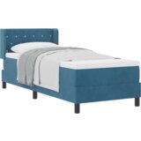 Box Spring Krevet s Madracem Tamno Plava 80x200 cm Baršun | shoptok.hr