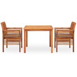  3-dijelni vrtni blagovaonski set s jastucima bagremovo drvo | shoptok.hr
