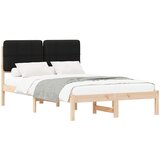  Krevetni okvir s tapiciranim uzglavljem Crna 120 x 190 cm | shoptok.hr