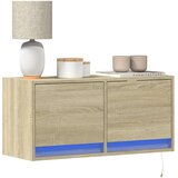  Zidni TV ormarić s LED svjetlima boja hrasta sonome 80x31x38 cm | shoptok.hr