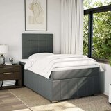 vidaXL Box spring postelja z vzmetnico temno siva 120x190 cm blago | Shoptok.si