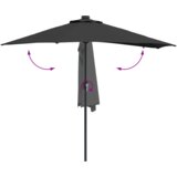 vidaXL Vrtni dežnik Antracitna 294 x 150 x 223 cm blago | Shoptok.si