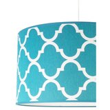  Duolla - Luster na sajli MAROKO 1xE27/40W/230V prečnik 45 cm tirkizna/bela | Eponuda.com