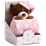 Bbo set plišana igračka + ćebence Bear Pink | ePonuda.com
