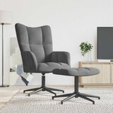  Stolica za opuštanje s osloncem za noge tamnosiva baršunasta | shoptok.hr
