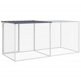  Kavez za kokoši s krovom antracit 203x98x90 cm pocinčani čelik | shoptok.hr
