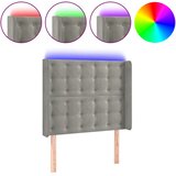  LED uzglavlje svjetlosivo 83 x 16 x 118/128 cm baršunasto | Eponuda.com