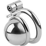collection - mini kletka za penis s 3 zamenljivimi obročki za modo (srebrna)