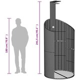 vidaXL Zunanji tuš bež 100x100x241,5 cm poli ratan in akacijev les | Shoptok.si