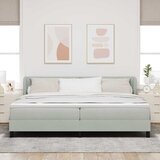  Krevet s opruga kutije Svjetlosiva 200 x 200 cm Baršun | shoptok.hr