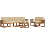  Set vanjskih sofa 7 kom. Prirodna i bež Slike