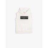 Koton Hooded T-Shirt Sleeveless Kangaroo Pocket Printed Cene'.'