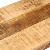  Klupa od grubog masivnog drva manga i čelika 110 cm | shoptok.hr