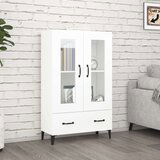  Visoka komoda bijela 70 x 31 x 115 cm od konstruiranog drva | shoptok.hr