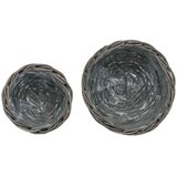  Saksija Košara s pohranom 2 pcs Siva Kubu Ratan - Siva | shoptok.hr