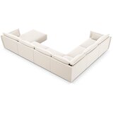 Mazzini Sofas Bež žametna kotna sedežna garnitura v obliki črke "U" (levi kot) Vanda – | Shoptok.si