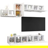 TV 7-dijelni set ormarića bijeli od iverice | shoptok.hr