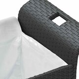  Vrtna klupa s jastukom crna 116 x 46 x 57 cm od poliratana | Eponuda.ba