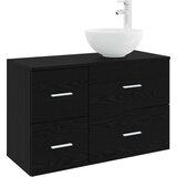  Set namještaja za kupaonicu 2 kom. Crni hrast 49,5 x 35 x 80 cm | shoptok.hr