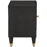 TV ormar s policom Crna 80 x 33 x 46 cm Čvrsto drvo manga | shoptok.hr