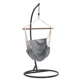 Kondela Viseči gugalni stol, bel/siv, LINDO NEW | Shoptok.si