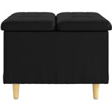  Otoman za pohranu s jastukom Crna 60 x 60 x 45 cm Umjetna koža | Eponuda.com