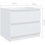  Nočna omarica 2 kosa bela 50x39x43,5 cm iverna plošča, (20624143) | Shoptok.si