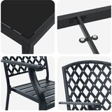  Vrtni set za objed 9 kom. Antracit Čelik s prahom premazan | shoptok.hr