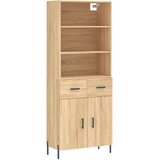  Visoka komoda hrasta sonome 69,5x34x180cm od konstruiranog drva | shoptok.hr