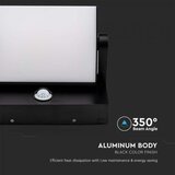  LED spoljašnje zidno svetlo sa senzorom LED/17W/230V 3000K IP65 crno | Eponuda.com